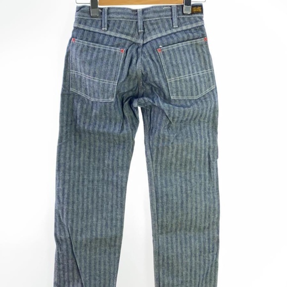 Iron Heart Double Knee Logger Pants Hickory Stripe W29 L29 - Picture 4 of 5